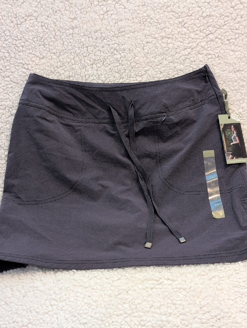 Green Tea Change Charcoal Performance Drawstring Skort